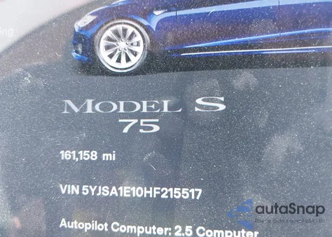 2017 Tesla Model S 60/75 из США, поврежденный, VIN 5YJSA1E10HF215517